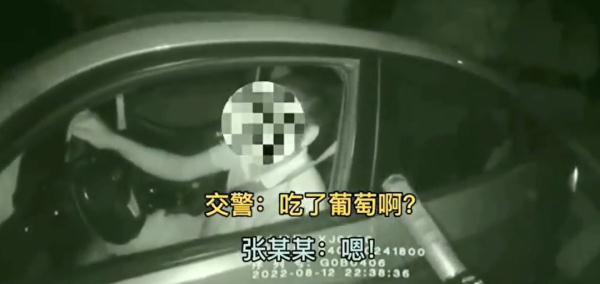 酒駕司機(jī)遇查，反復(fù)“甩鍋”葡萄稱自己沒喝酒……